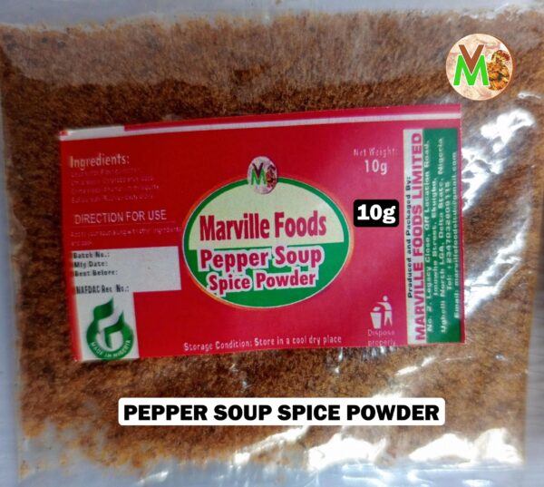 pepper soup spice powder (N1,500 per roll of 10g)